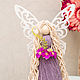 Заказать Angel macrame large wings violet dress. Kukly makrame NATALINI. Ярмарка Мастеров. . Interior doll Фото №3