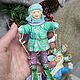Skier in a green jacket. Interior doll. innakart (innakart). Online shopping on My Livemaster.  Фото №2