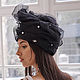 Order Turban hat hijab of silk tafette with fatin and beads. TURBAN SVS. Livemaster. . Turban Фото №3