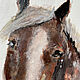 "Длинные ресницы" картина акрилом (лошадь, коричневый). Картины. 'Море внутри' Надежда. Ярмарка Мастеров.  Фото №4