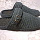 Home men's Slippers - flip flops ( grey ). Slippers. Makosh. Online shopping on My Livemaster.  Фото №2