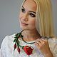 Заказать  "Роза". Елена Дол. Ярмарка Мастеров. . Колье Фото №3