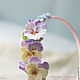 Order Headband with flowers pansies 'Ease'. KG_flowers. Livemaster. . Headband Фото №3