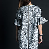 Одежда handmade. Livemaster - original item Spring cotton dress, floral print - DR0061PM. Handmade.
