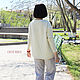 White jumper with an embroidered letter. Jumpers. CUTE-KNIT by Nata Onipchenko. My Livemaster. Фото №6