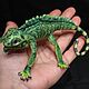 green iguana. Miniature figurines. Lebedeva Lyudmila (knitted toys). Online shopping on My Livemaster.  Фото №2