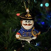 Сувениры и подарки handmade. Livemaster - original item The Hussar in blue is a toy for the Christmas tree. Handmade.