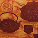 Картина-свиток Вечерний Чай на хб ткани в технике батика. Картины. Мария. Интернет-магазин Ярмарка Мастеров.  Фото №2