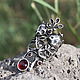 Garnet Branch Ring made of 925 silver HB0092. Rings. Sunny Silver. My Livemaster. Фото №5