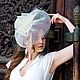 Wedding hat with a brim. Color ivory. Hats1. Exclusive HATS. LANA ANISIMOVA.. My Livemaster. Фото №5