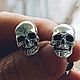 Заказать Серебряные запонки "Skull". BONES & SOUL (BaevSergey). Ярмарка Мастеров. . Запонки Фото №3