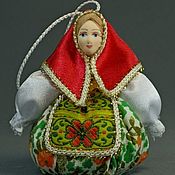 Кукла сувенирная Девочка в шубке с лопаткой