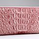 Кошелек из кожи крокодила на одной молнии IMA0033P1Pearl. Кошельки. CrocShop товары из экзотической кожи. Ярмарка Мастеров.  Фото №11