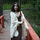Cape milk color of motives. Wraps. IRINA GRUDKINA Handmade Knitwear. My Livemaster. Фото №4