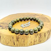 Украшения handmade. Livemaster - original item Great Forest bracelet (epidote, pyrite, quartz). Handmade.