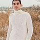Мужской  свитер   "Белый снег". Mens sweaters. Authorial Knitting Gayane. Online shopping on My Livemaster.  Фото №2