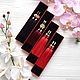 Earrings-brush Royal red scarlet red bright red gold. Tassel earrings. GolDFenix. My Livemaster. Фото №4