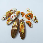 Украшения handmade. Livemaster - original item Hairpins Flowers Spikelets 2 pcs. click-clack. Handmade.