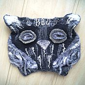 Сумки и аксессуары handmade. Livemaster - original item Cosmetic bag Owl felted eco style. Handmade.