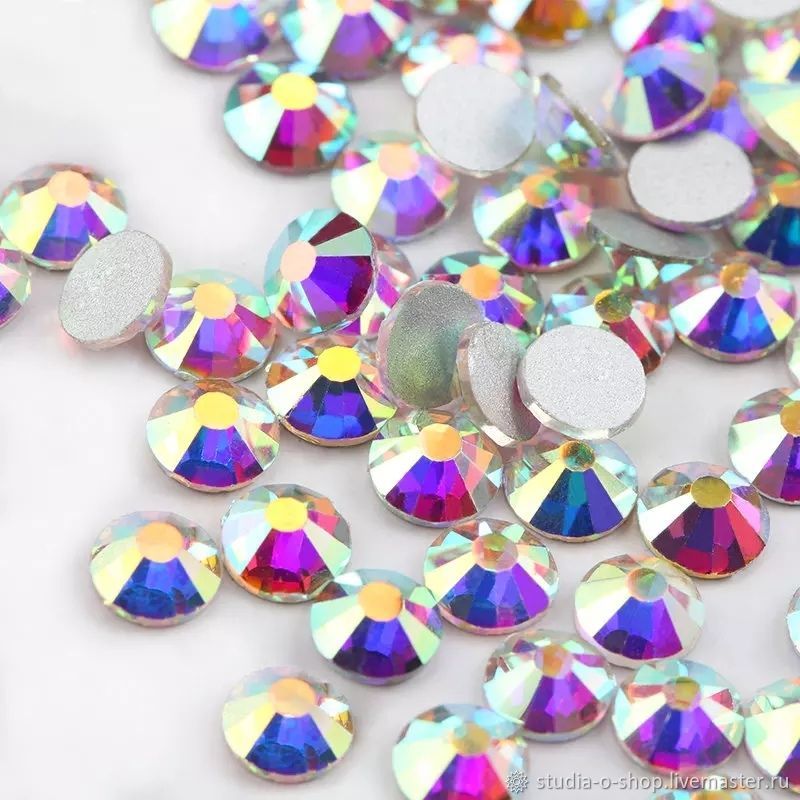 SS16 (3,8мм-4мм) Crystal AB - Стразы холодной фиксации в интернет ...