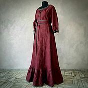 Одежда handmade. Livemaster - original item Free-cut linen peasant woman. Handmade.