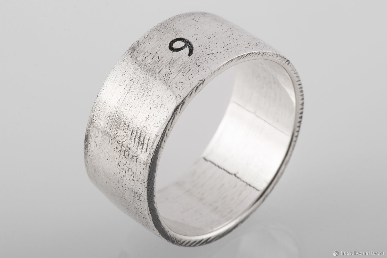 Серебряное кольцо «Девять» –  онлайн на Ярмарке Мастеров .
