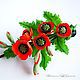 Hair clip 'Bouquet of poppies'. Flowers from polymer clay. Hairpins. Mozza-Flowers. Online shopping on My Livemaster.  Фото №2