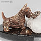 Order Bronze dog Terrier with calcite and pyrite on March 8. Miner premium - Ltd Moscow (mineralpremium). Livemaster. . Figurines Фото №3