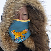 Аксессуары handmade. Livemaster - original item Snudy: Snood with a fox. Handmade.