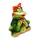 Ceramic figurine ' Frog with a bow'. Figurine. aboka. Online shopping on My Livemaster.  Фото №2