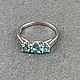Кольцо с голубыми апатитами 1,08 ct. Кольца. AMG. Интернет-магазин Ярмарка Мастеров.  Фото №2