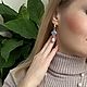 Серьги с жемчугом и клевером. Серьги классические. Дизайнерские украшения Умиление (umilenie-jewelry). Ярмарка Мастеров.  Фото №4