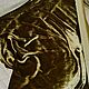 Ткань бархат шелковый оливковый зеленый ,A.Guegain ,Франция. Ткани. ТКАНИ OUTLET. Интернет-магазин Ярмарка Мастеров.  Фото №2
