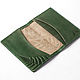 Passport cover made of genuine leather Green Fern. Passport cover. Two Starlings. My Livemaster. Фото №5