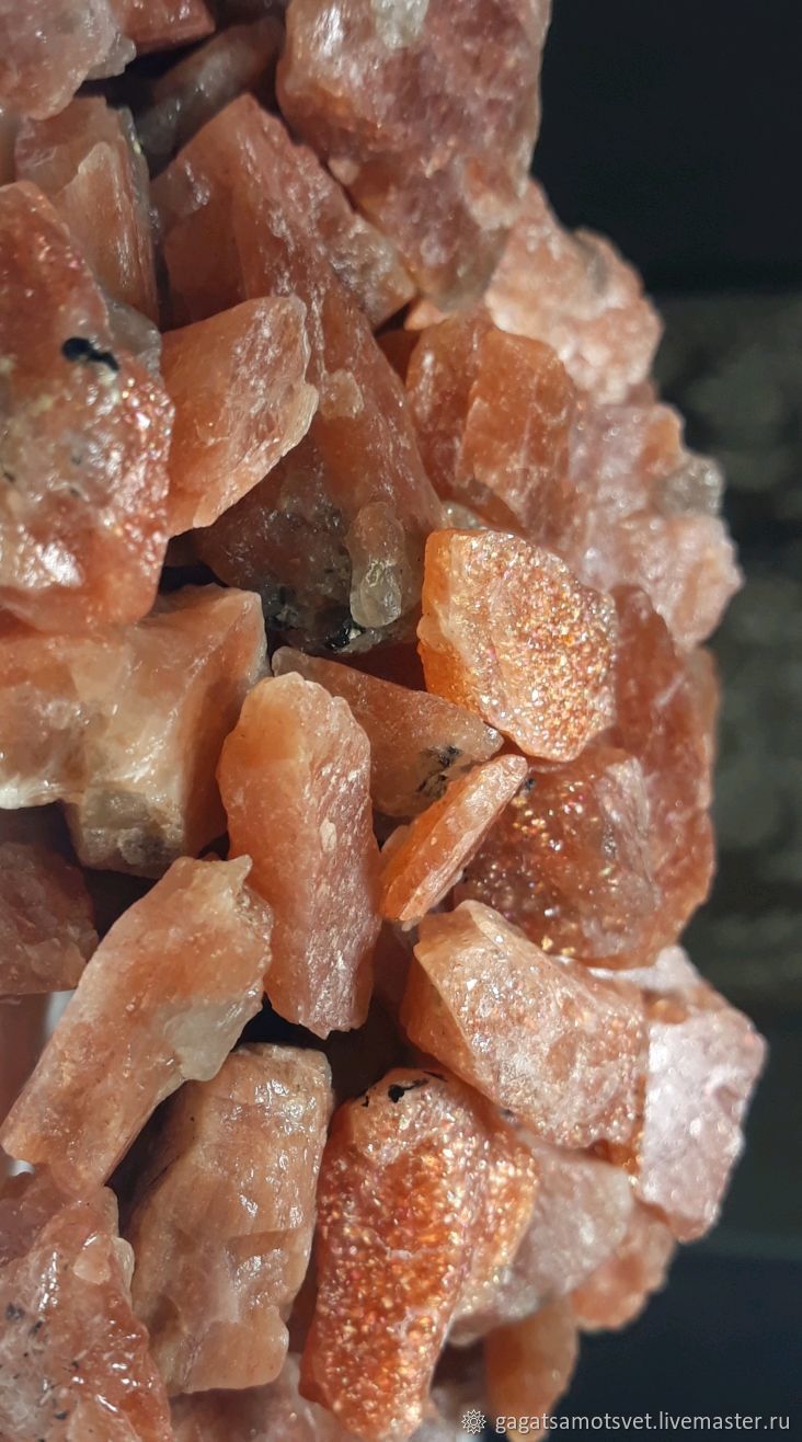Sunstone,microcline (fragments of 20- 40 mm) Tanzania, Minerals, St. Petersburg,  Фото №1