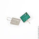 Earrings with malachite. Square large earrings. Earrings. ARIEL - MOSAIC. My Livemaster. Фото №4