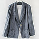 Smoky linen jacket with open edges. Jackets. etnoart. Online shopping on My Livemaster.  Фото №2