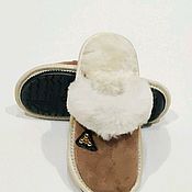 Обувь ручной работы handmade. Livemaster - original item Children`s Slippers made of natural fur for boys. Handmade.