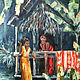 Order Bali oil Painting 50h70 cm tropics palm trees jungle two friends. Viktorianka. Livemaster. . Pictures Фото №3