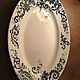 Винтаж: Антикварное блюдо Grand Dépôt E.Bourgeois Faïences Porcelaines Cristau. Тарелки винтажные. Brocante chez Alla. Интернет-магазин Ярмарка Мастеров.  Фото №2