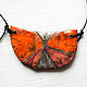 подвеска керамическая "бабочка лето" раку обжиг. Подвеска. Butterfly Art. Интернет-магазин Ярмарка Мастеров.  Фото №2