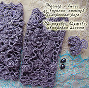 Материалы для творчества handmade. Livemaster - original item Schemes for knitting: MK knitting mitts 