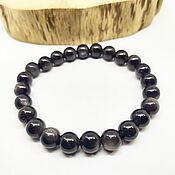 Украшения handmade. Livemaster - original item Obsidian Bracelet Starry Night (co82). Handmade.