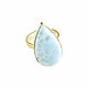 Larimar ring, large ring with a stone, blue ring with larimar. Rings. Irina Moro. Online shopping on My Livemaster.  Фото №2