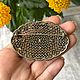 Винтаж: Винтажная ажурная брошь с зеленой вставкой. Броши винтажные. Vintage.trinket. Ярмарка Мастеров.  Фото №4