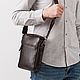 Men's shoulder bag 'Baxter' (Dark brown). Men\'s bag. DragonBags - Men's accessories. My Livemaster. Фото №5