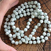 Фен-шуй и эзотерика handmade. Livemaster - original item DELICATE, soft, magical - ANGELITE rosary small 108 beads. Handmade.