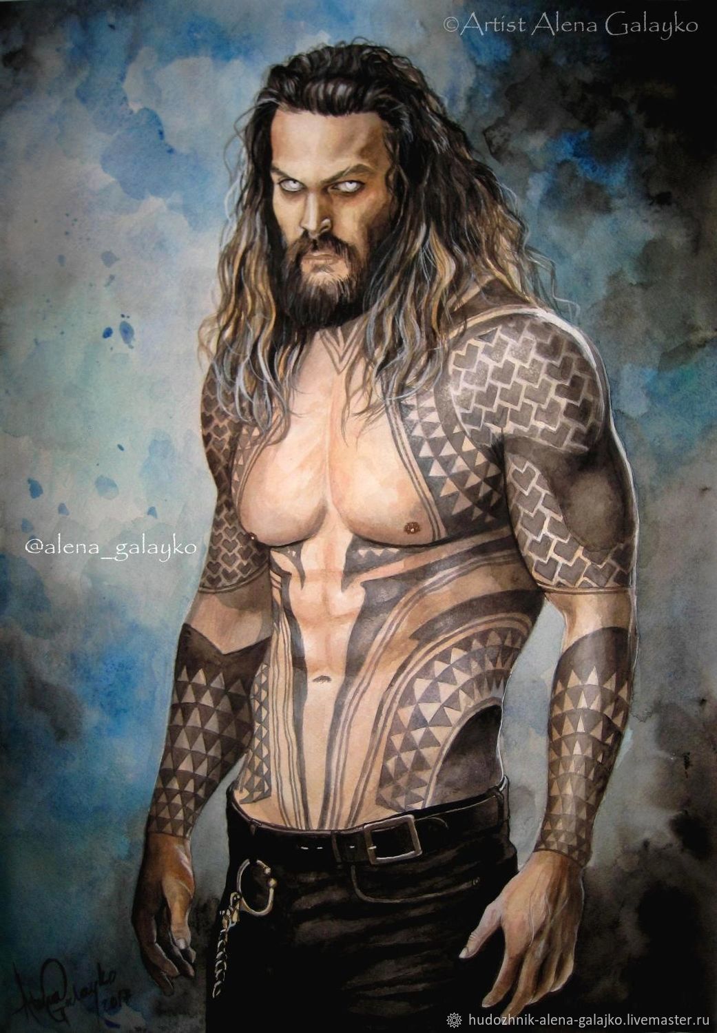 Картины: Аквамэн Джейсон Момоа Aquaman Jason Momoa в интернет-магазине на  Ярмарке Мастеров | Картины, Москва - доставка по России. Товар продан.