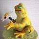 The frog and Bug on Daisy Macho. Stuffed Toys. ZOYA KHOLINA. My Livemaster. Фото №5