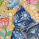 Заказать "Трио в голубом", картина с кошками, кошки, котята. Анастасия Божья (авторские картины). Ярмарка Мастеров. . Картины Фото №3